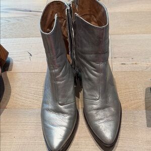 Madewell Metallic Silver Ankle Boots